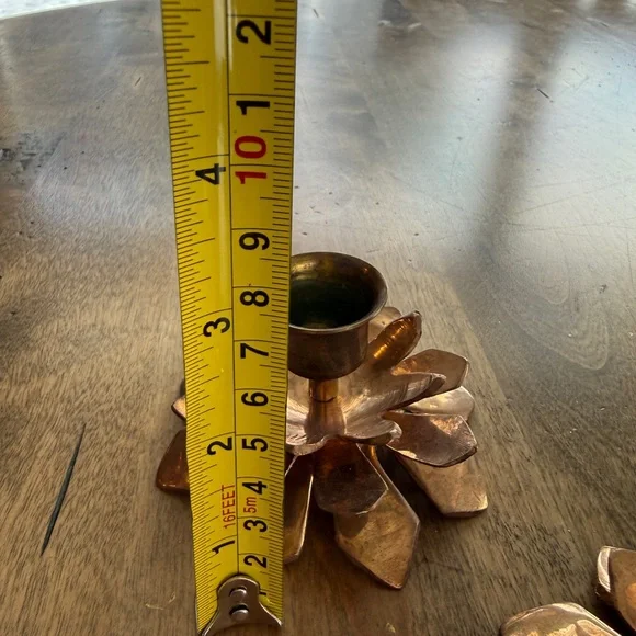 Copper Floral Candle Holders brass Cottagecore heritage vintage home
Decor - Picture 4 of 5